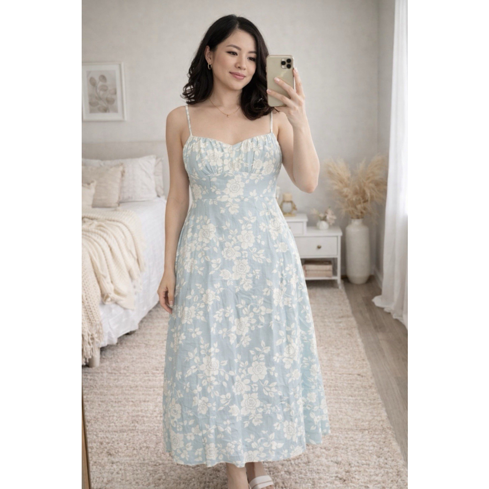 The Drop Women's Linea Spaghetti Strap Maxi Dress with Front Slit- XL Viscose